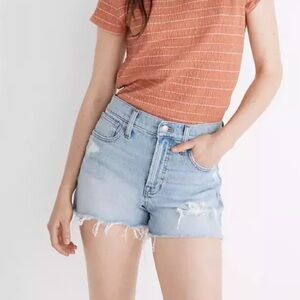 Madewell Perfect Jean Short in Fiore Wash: Destroyed Edition Size 24